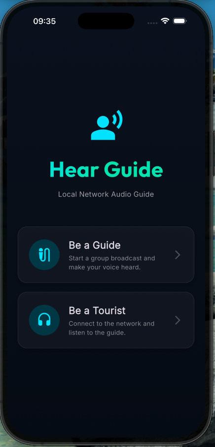 Hear Guide Welcome & Role Screen